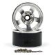 Yeah Racing - 1.9 Aluminum CNC 5 Spoke Beadlock Wheel 2pcs Silver (YR-WL-0142SV)