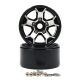 Yeah Racing - 1.9 Aluminum CNC 5 Spoke Beadlock Rim 2pcs (YR-WL-0147BK)
