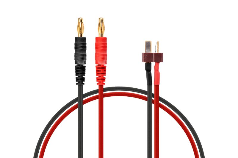 Yeah Racing - Battery Charger Cable T Plug Male to 4mm Bullet Banana (YR-WPT-0117)