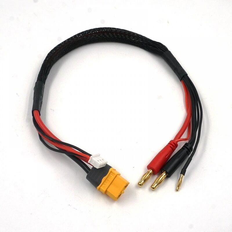 Yeah Racing - XT60 Charge Cable w/ 4mm Plugs 35cm (YR-WPT-0150)