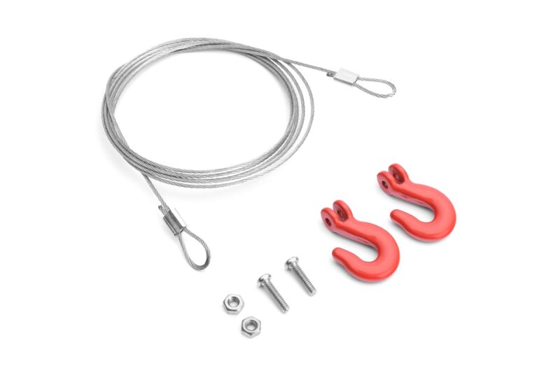 Yeah Racing - 1/10 RC Rock Crawler Accessories Steel Wire Rope With Hook (YR-YA-0373)