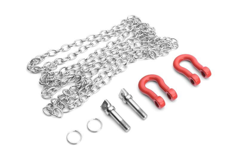 Yeah Racing - 1/10 RC Rock Crawler Accessory 96cm Long Chain with Buckle Red (YR-YA-0385)