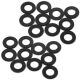 Yeah Racing - Aluminum M3 Flat Washer 0.5mm 20pcs Black (YR-YA-0392BK)