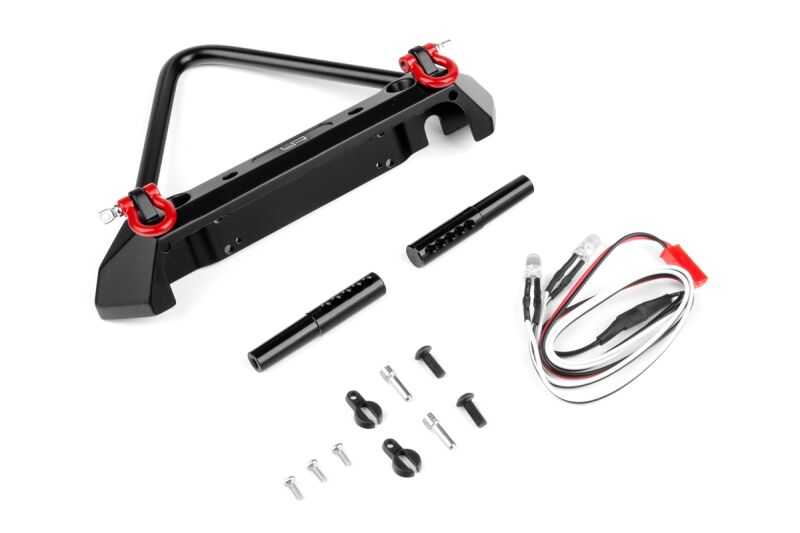 Yeah Racing - Aluminum Alloy Front Bumper w/LED Light For SCX10 II/TRX-4/Venture/BOM/GS02F G6 Certified (YR-YA-0548)