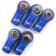 Yeah Racing - Aluminum Reversed Thread M3 Rod Ends 5pcs Dark Blue (YR-YA-0572DB)