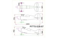 73" Pitts S2B gelb - 1850m