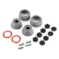 Pro-Line Racing - 1/10 Raid Bead-Loc F/R 2.2/3.0 12 & 14mm SC Wheels (2) Red/Gray (PRO281105)