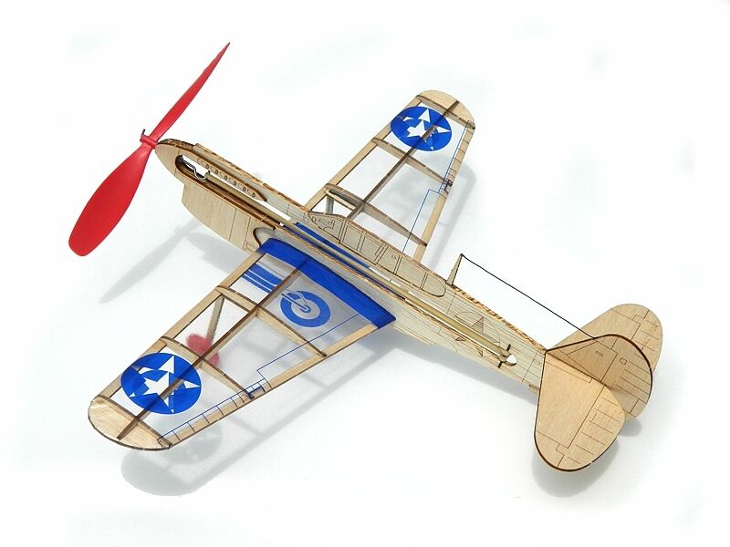 Guillow - U.S. Warhawk, Gummimotor Modell 286mm (4SK4502)