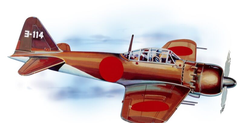Mitsubishi A6M Zero laser cut - 702mm