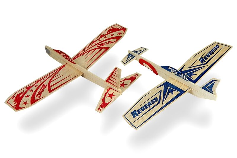 Guillow - Super Hero: Reverso + Daredevil 2x Freiflugmodell 305mm (4SH0042)