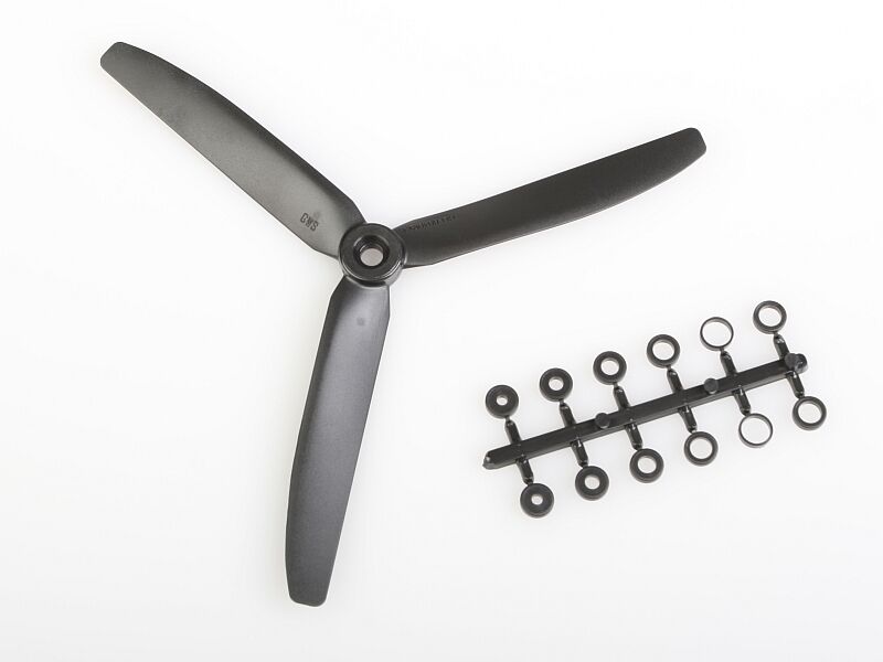 GWS - Propeller GWS HD 8x4 schwarz 3-Blatt (linksdrehend) (3EL2331)