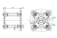 AXI - Vorderes + Hinteres Kreuz für AXI 41xx V1/V2 (HO41) (3EL10720)