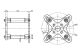 AXI - Vorderes + Hinteres Kreuz für AXI 41xx V1/V2 (HO41) (3EL10720)