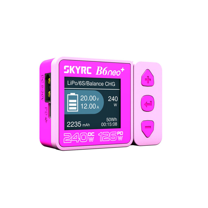 B6neo+ Ladegerät pink LiPo 1-6s 10A 200W