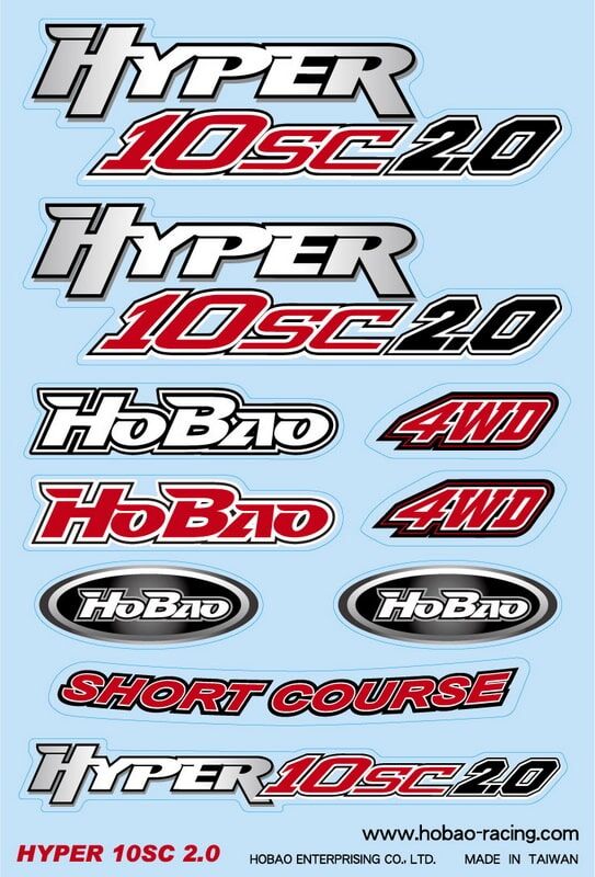 Hobao - HYPER 10SC 2.0 DECAL (H11414)