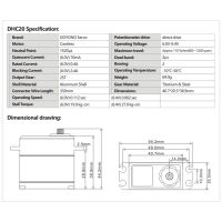 Doyono - Coreless Servo HV 27.0kg/0.082sec @8.4V (DHC20)
