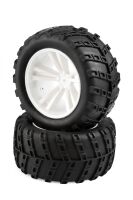 Himoto - White Truck Tires and Rims (31613W+31803) 2pcs...
