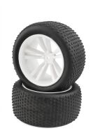Himoto - White Truggy Tires and Rims (31613W+31503) 2pcs...