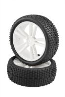 Himoto - White Buggy Front Tires and Rims (31211W+31307)...