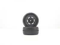 Himoto - Truggy Black Rear Tires&Rims 2P (HM21309B)