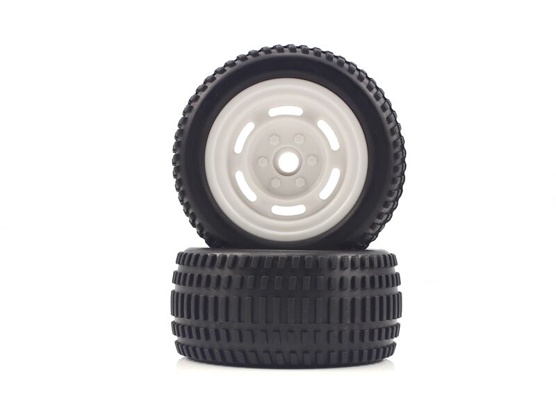 Himoto - Truggy White Front Tires&Rims 2P (HM21308W)