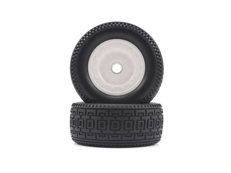 Himoto - Short Course White Front Tires&Rims 2P (HM21208W)