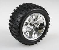 Himoto - Complete truck wheel chrome (2pcs) (HM08010V)