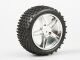 Himoto - Rear Wheel Complete- Buggy 1:10, 2pcs (Chrome) (HM06026V)