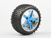Himoto - Rear Wheel Complete- Buggy 1:10, 2pcs (Blue...