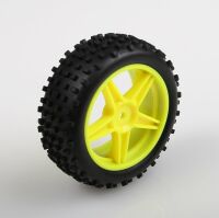 Himoto - Front Wheel Complete- Buggy 1:10, 2pcs (Yellow)...
