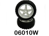Himoto - Front Wheel Complete- Buggy 1:10, 2pcs (White)...