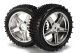 Himoto - Front Wheel Complete- Buggy 1:10, 2pcs (Chrome) (HM06010V)