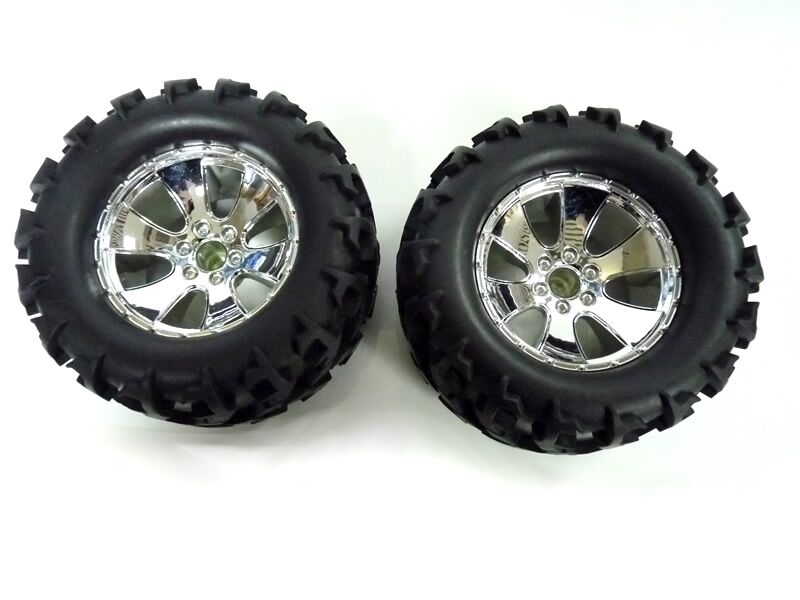 Himoto - Tire Unit(Chromed) 2PCS (HM904-015)