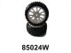 Himoto - Rear White Rim & Tire Complete (85022w+85023) 2p (HM85024W)