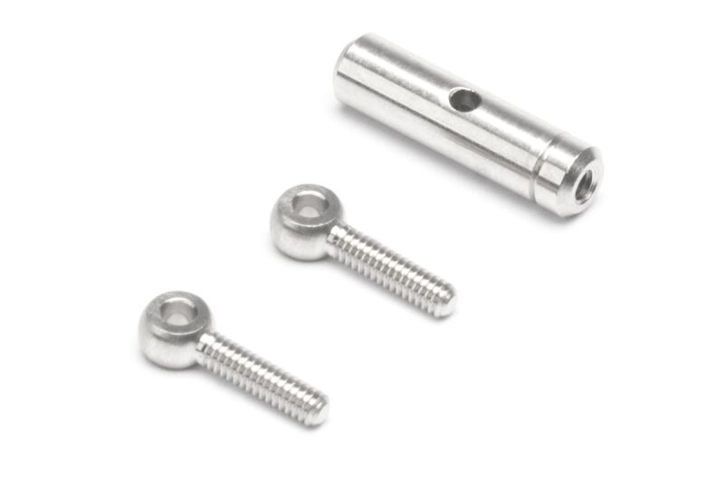Kavan - Präzisions-Spann-Schloss, Messing-bernickel, Länge: 20-28mm, Auge Innen 1,7mm, 2 stück (KAV50.3050)