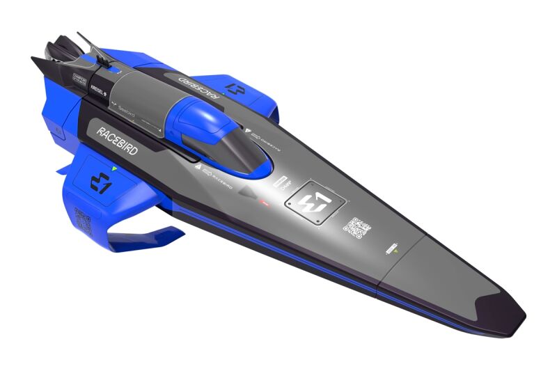 Joysway - E1 RaceBird Lite RC Hydrofoil Boat 2.4GHz RTR - Blau (4ST8608B)