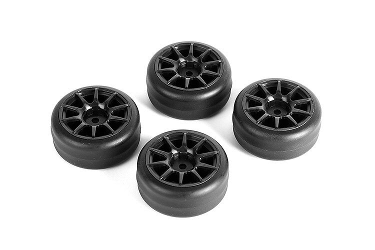 CARTEN M-Drift Rädersatz 10-Speichen +1mm black, 4 Stück (NBA329)