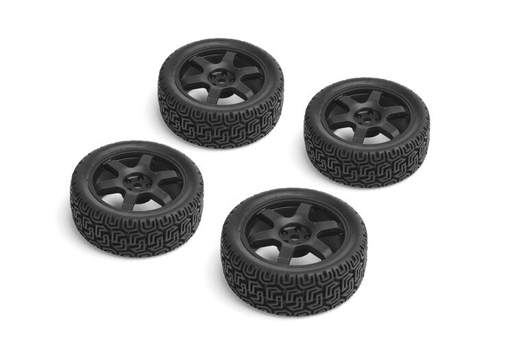 CARTEN TC Rally Rädersatz 6-Speichen ET-0mm schwarz, 4 Stück (NHA485)