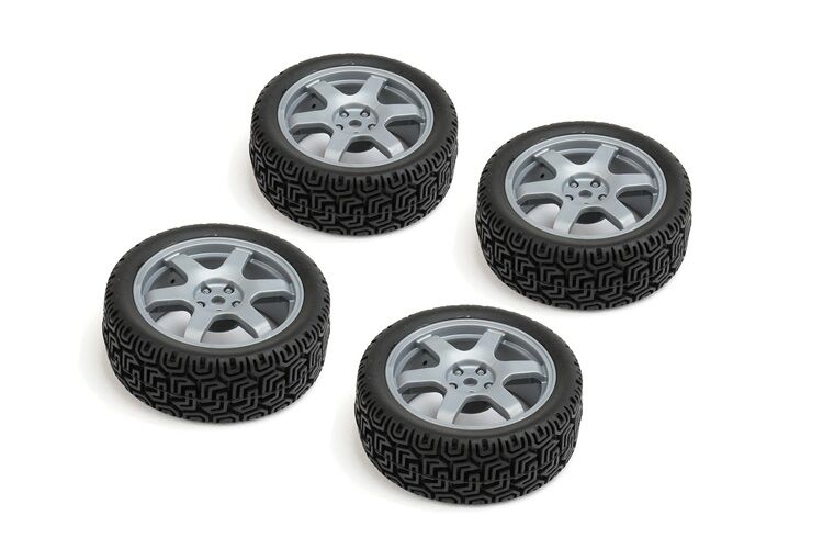 CARTEN TC Rally Rädersatz 6-Speichen ET-0mm silber, 4 Stück (NHA486)