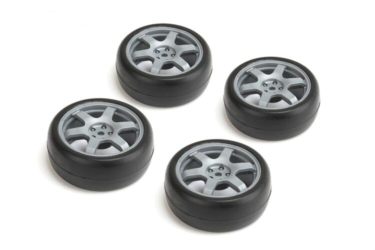 CARTEN TC Slick Rädersatz 6-Speichen ET-0mm silber, 4 Stück (NHA490)