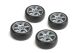 CARTEN TC Slick Rädersatz 6-Speichen ET-0mm silber, 4 Stück (NHA490)