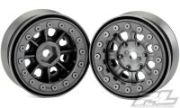 ProLine - Denali 1.9" Black/Black Bead-Loc 8 Spoke Front or Rear Wheels for Rock Crawlers (PL2747-15)