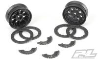 ProLine - Denali 1.9" Black/Black Bead-Loc 8 Spoke Front or Rear Wheels for Rock Crawlers (PL2747-15)