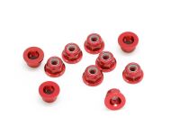 SWORKz Stopmutter mit Scheibe Aluminum M3 rot (10)...