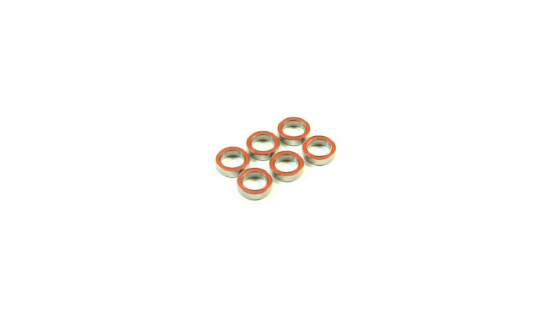 SWORKz Ball Bearing 10x15x4mm RED Rubber (6pcs) (SW116013R)
