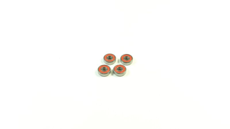 SWORKz Ball Bearing 5x13x4mm RED Rubber (4PC) (SW116019R)
