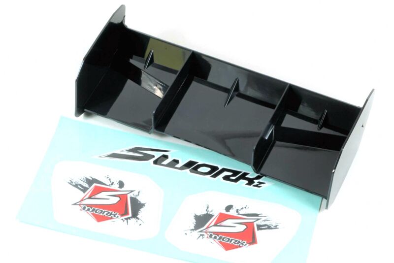 SWORKz 1/8 Heckspoiler Pro Race Schwarz ungelocht (SW228022ABK)