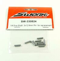 SWORKz Ersatzstift Antriebswelle 3x12,8mm (10) (SW330824)