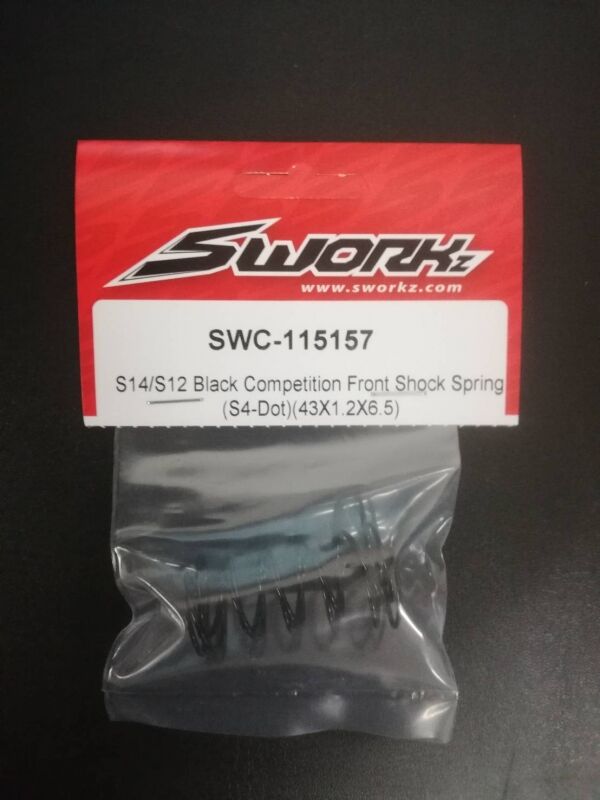 SWORKz 1/10 Black Line Competition Stoßdämpferfeder vorne (S4-Dot)(43X1.2X6.5)(2) (SWC115157)