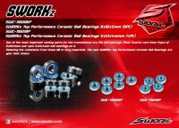 SWORKz Top Performance Ceramics Ball Bearing 5x13x4mm (4PCS) (SWC116019P)